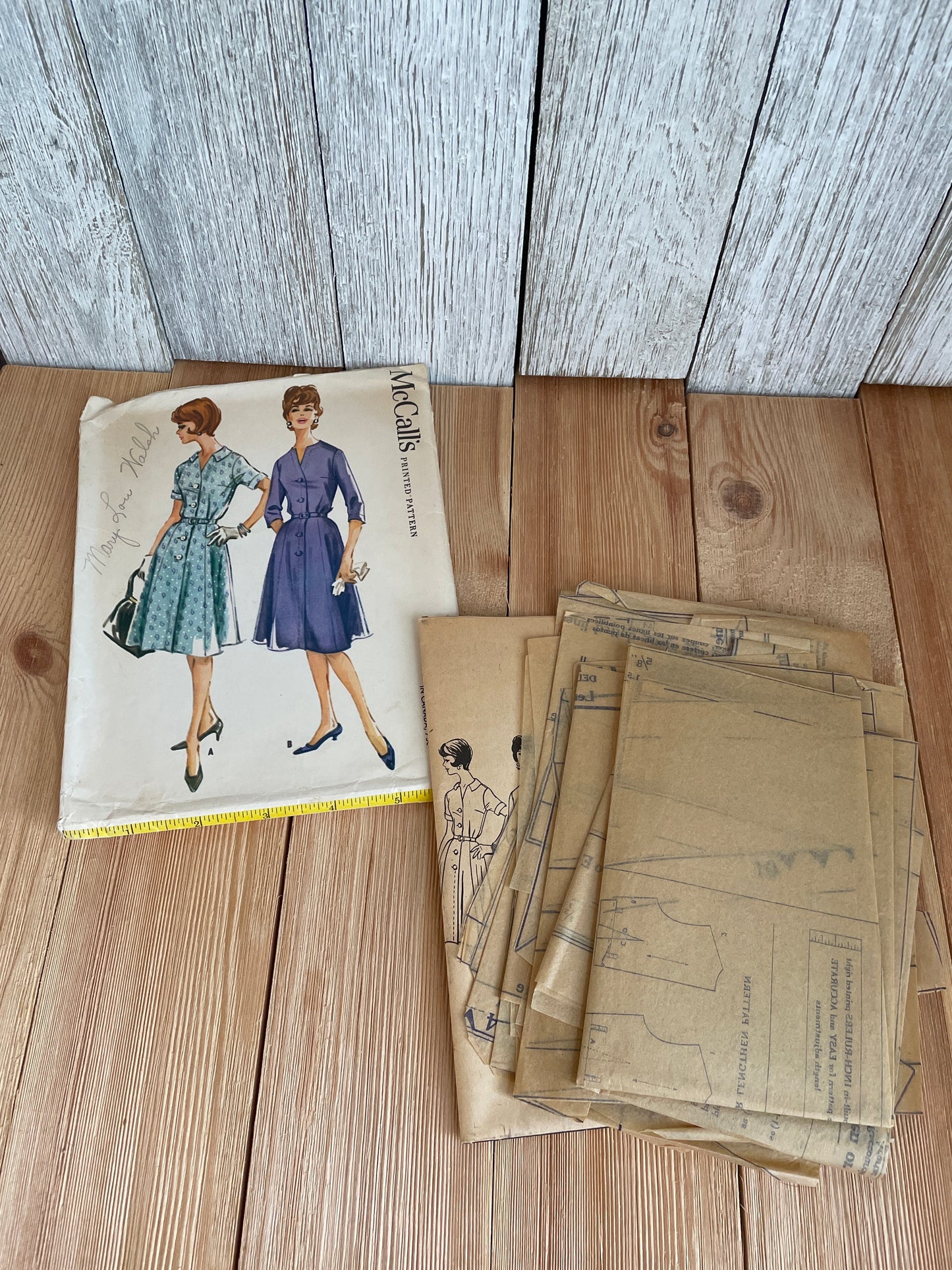 McCalls 5739 Front Button Dress Size 16 Sewing Pattern Complete
