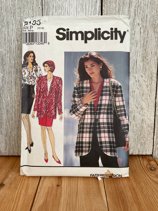Simplicity 8135 Pants Skirt Top Lined Jacket Size 12-16 Pattern UNCUT FF