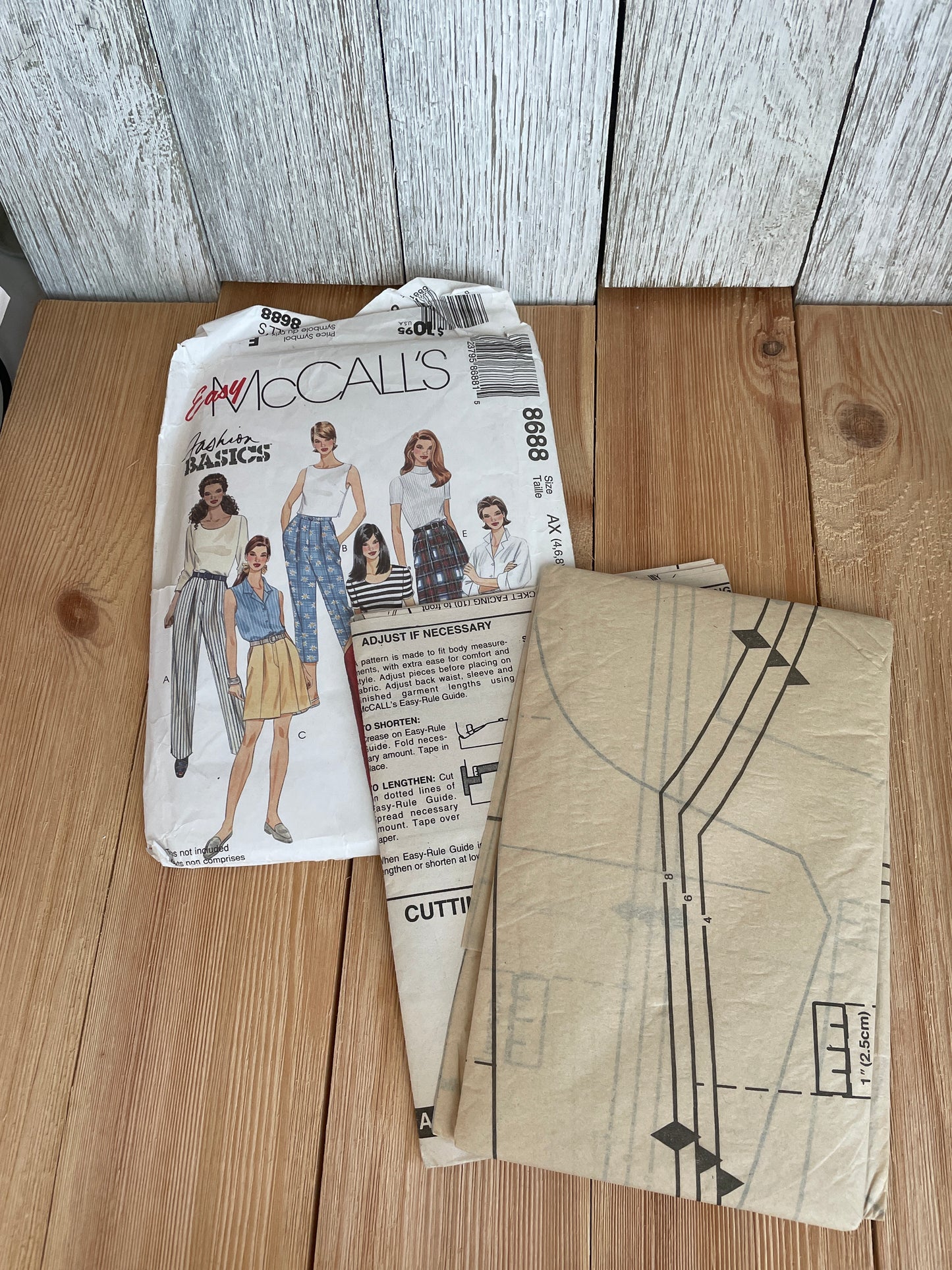 Mccalls 8688Misses Pants and Skirt Size 4-8 Fashion Basics Pattern Uncut FF