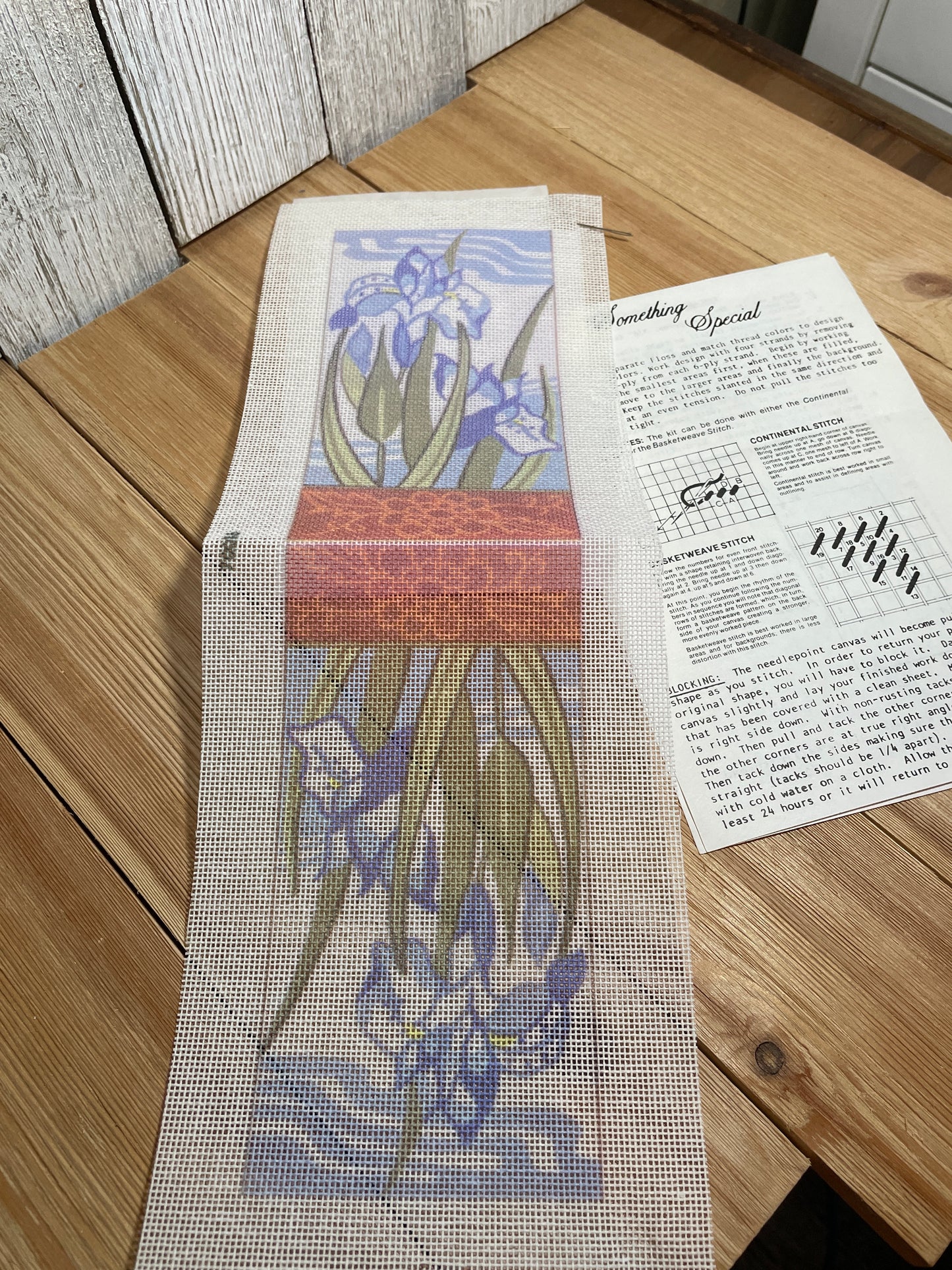 Something Special 70016 Iris and 70013 Unicorn Needlepoint Embroidery Kit Eyeglass Case Kit