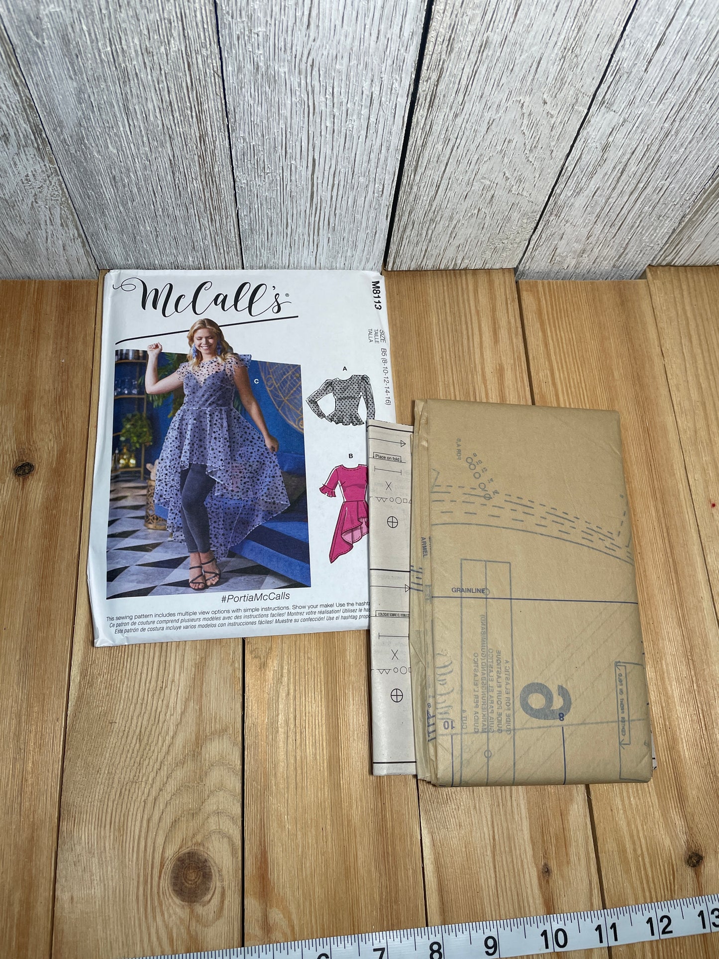 McCall's M8113 Misses High Low Tulip Trumpet Top Size 8-16 Uncut FF Sewing Pattern
