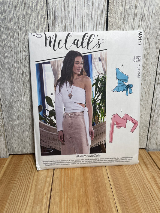 McCall's M8117 Misses Wrap Style Top Size XS-M Uncut FF Sewing Pattern