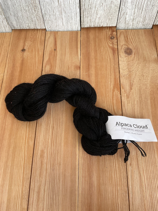 Knit Picks Alpaca Cloud Thomas Black Sock Yarn Full skein