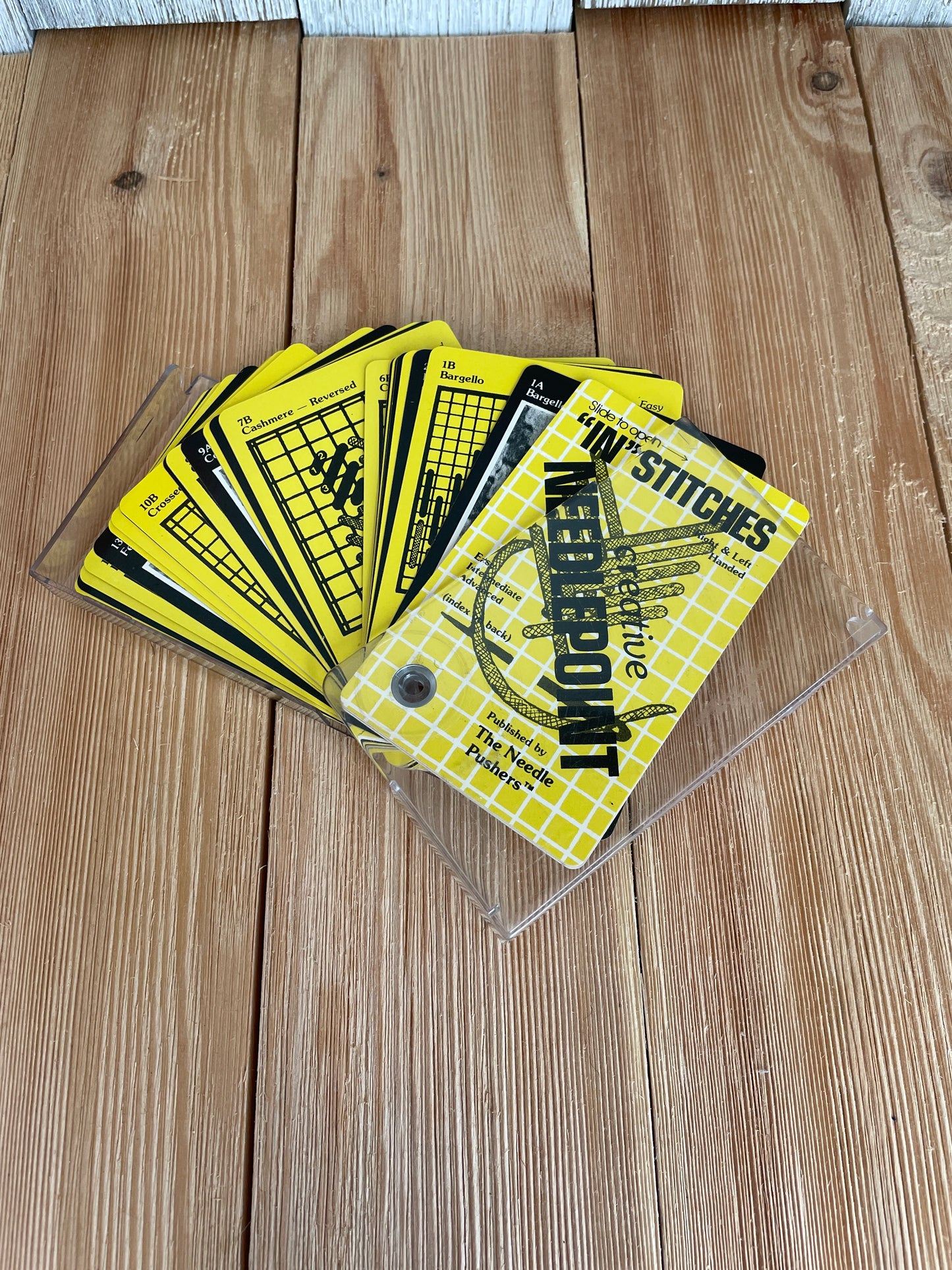 Vintage Bookassette In Stitches Creative Needlepoint Card Index by the Needle Pushers