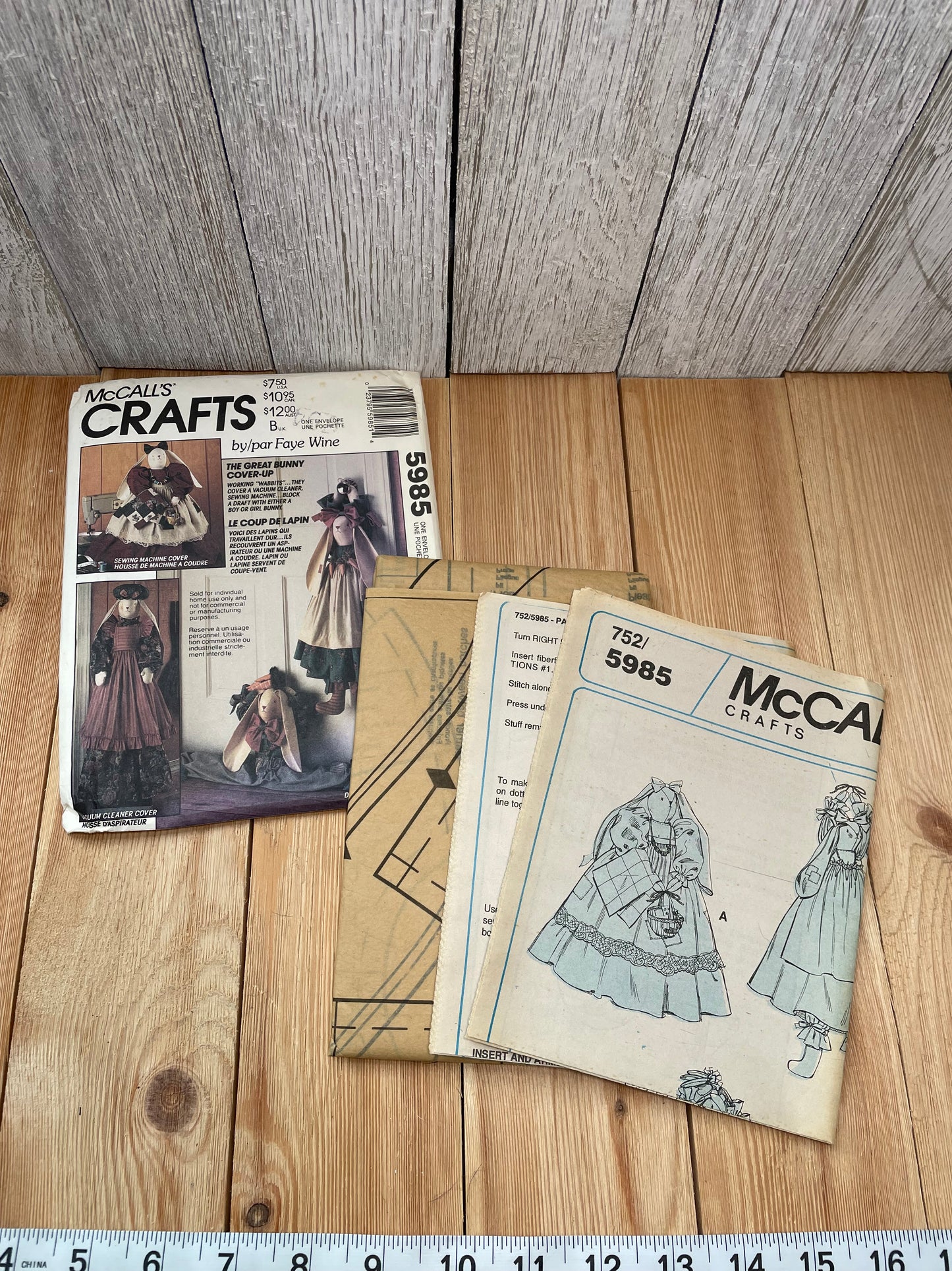 McCalls Crafts 5985 The Great Bunny Cover Up Pattern UNCUT FF