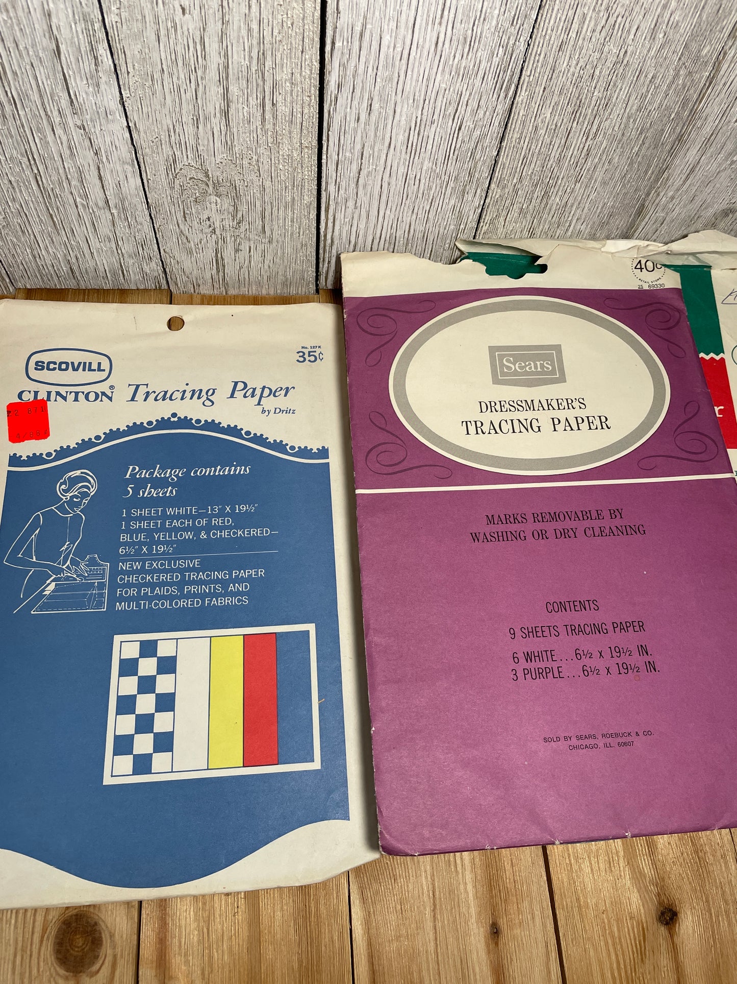 Vintage Dressmakers Tracing Paper Carbon Paper Huge Lot Scovill, Sears, Dritz, Signer, Talon, Pennys, Traum