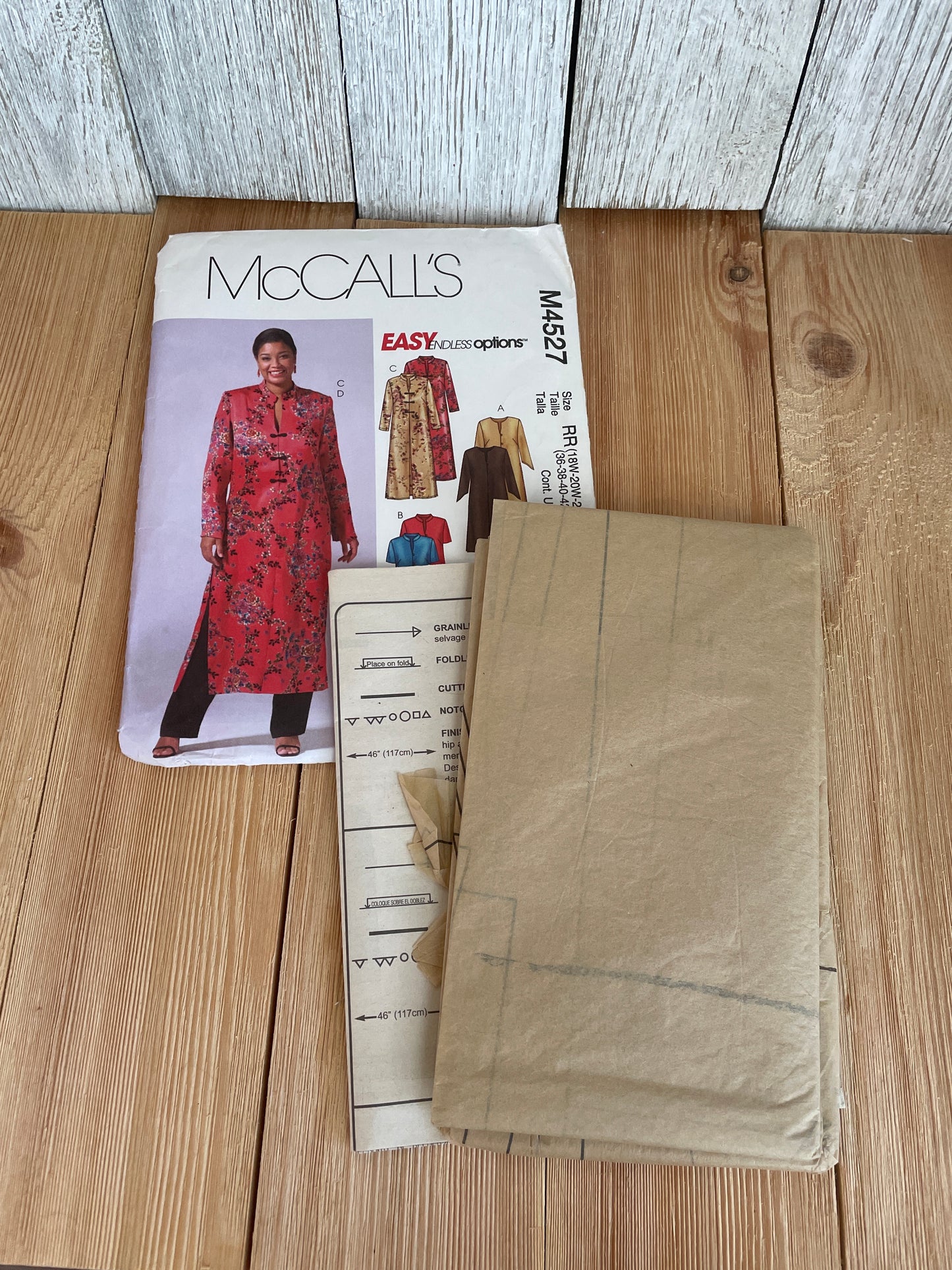 McCalls M4527 Women Petite Tunic and Pants in 3 Lengths Size RR 18W-24W Pattern UNCUT FF