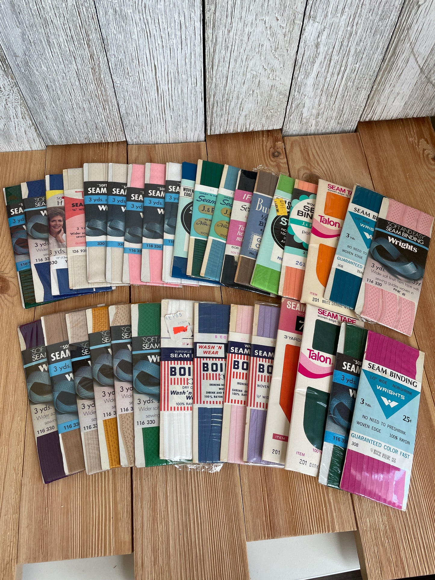 Seam Binding 1/2" Wide 3 yards J&P Coats Wrights Boiltex Talon (Pick Your Color)