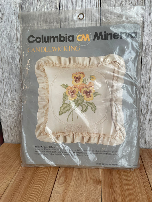 Columbia Minerva Candle wicking Pansy Cluster Pillow Kit NEW 7537