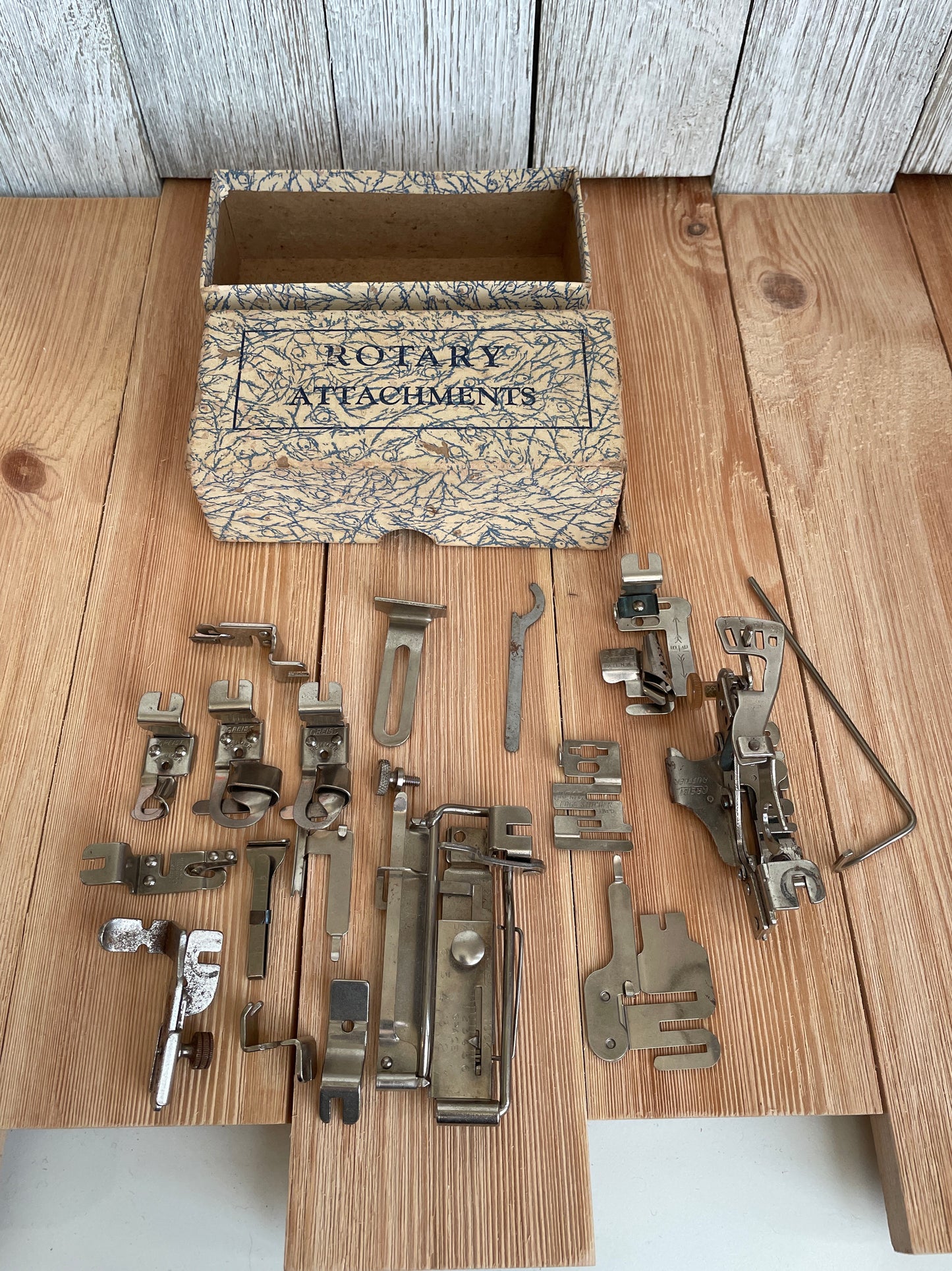 Huge Lot Vintage Greist Attachments Rotary Attachments 19 Piece