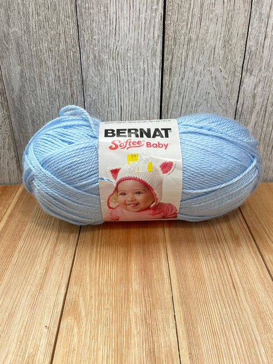 Bernat Softee Baby Yarn Pale Blue Full Skein Acrylic