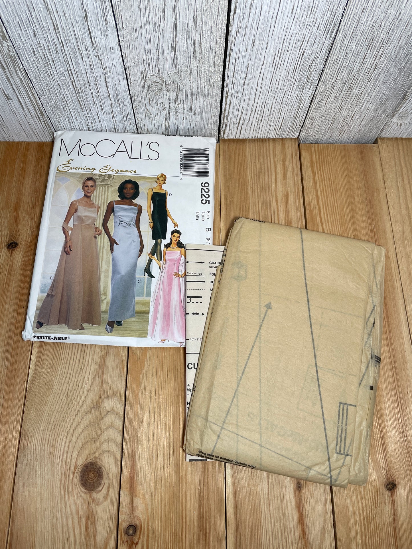 McCall's 9225 Evening Elegance Fit and Flair Satin Dress Size 8-12 Pattern Uncut FF