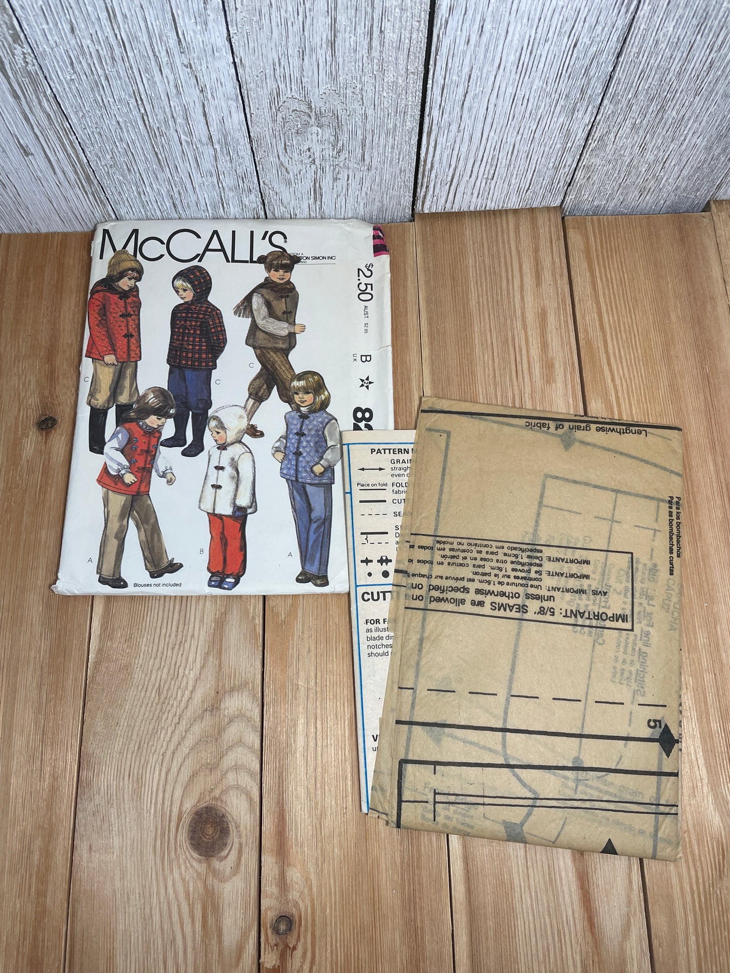 McCall's 8246 Children's Jacket Vest Pants Knickers Size 2 Pattern Uncut FF