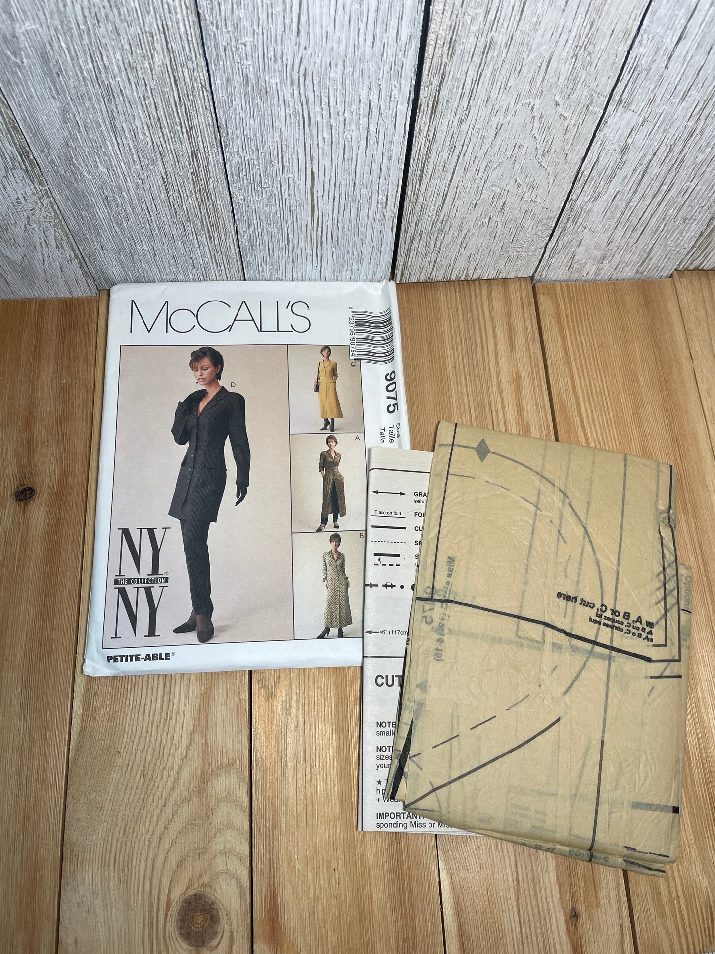 McCall's 9075 Misses Button Up Jacket Dress Pants Size 12-16 Uncut FF Sewing Pattern