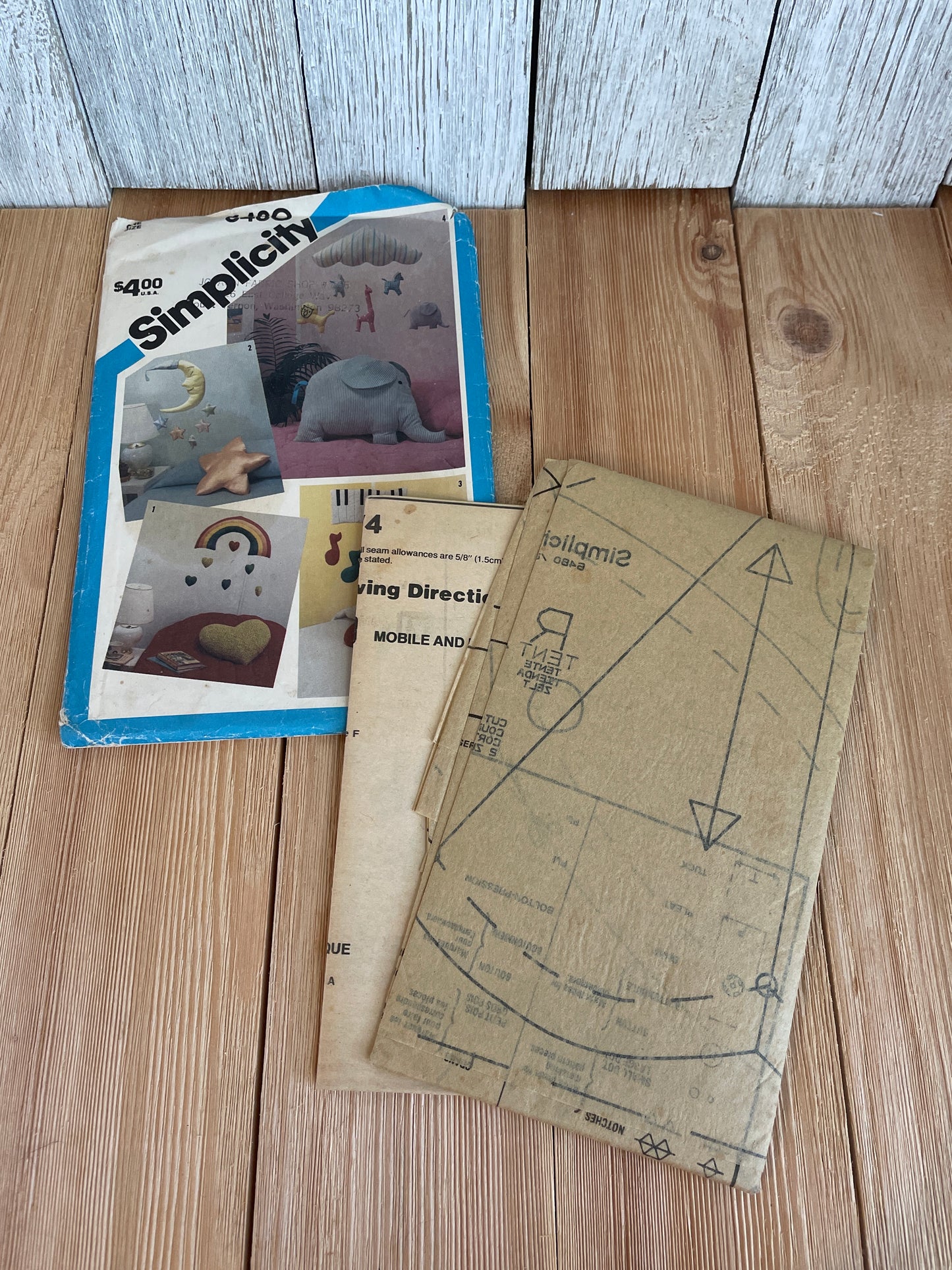 Simplicity 6480 Baby Mobiles and Pillows Rainbow Moon Pattern UNCUT FF