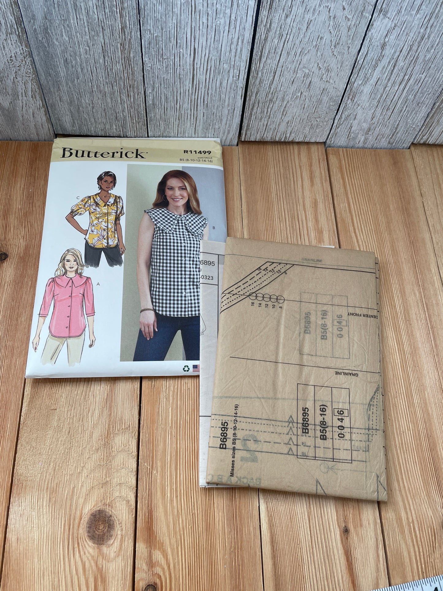 Butterick R11499 Misses Top with Peter Pan Collar Size 18-26 Uncut FF Sewing Pattern