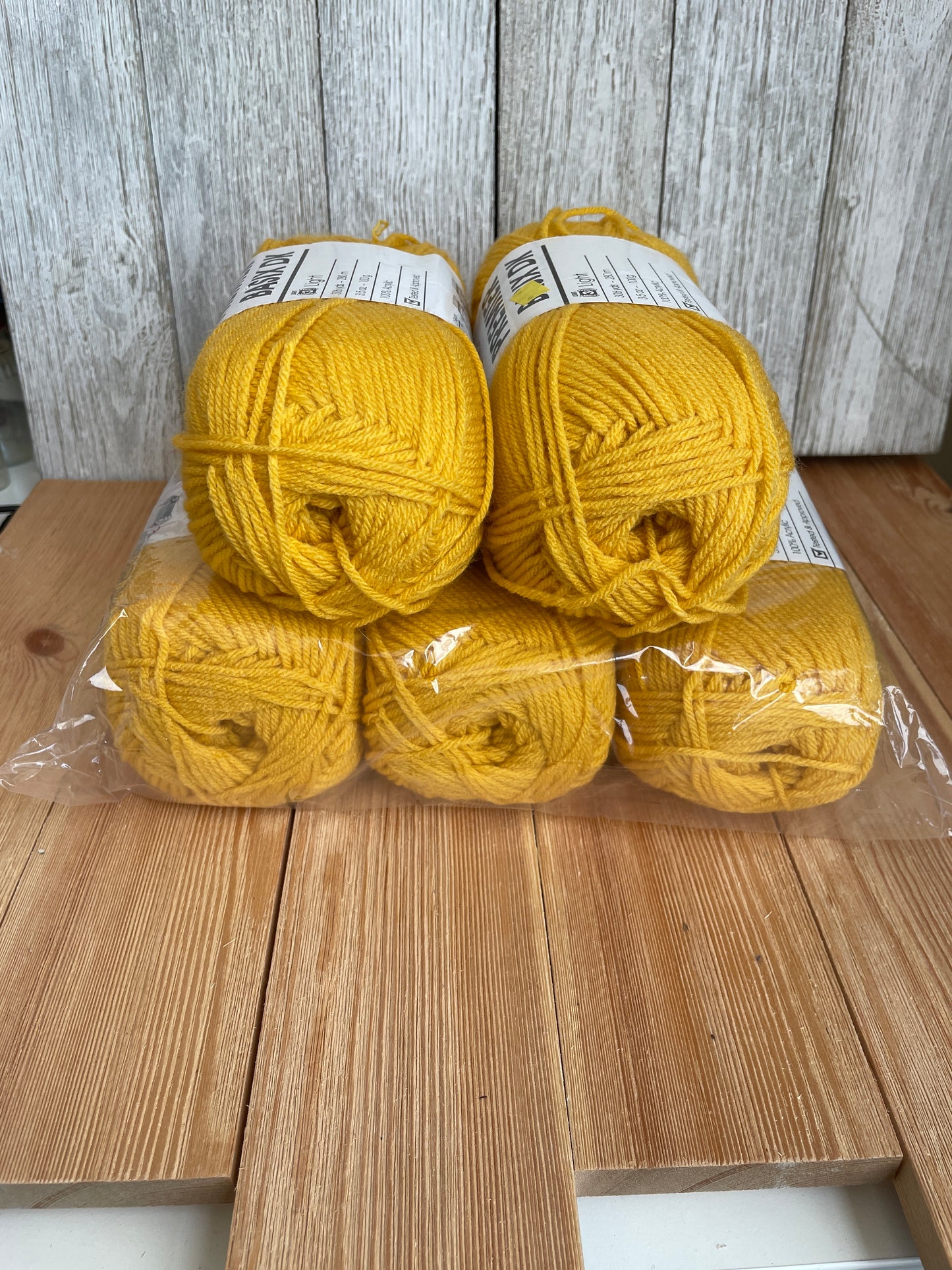 Premier Basix Dk Mustard Dye lot 8286 5 skein bundle