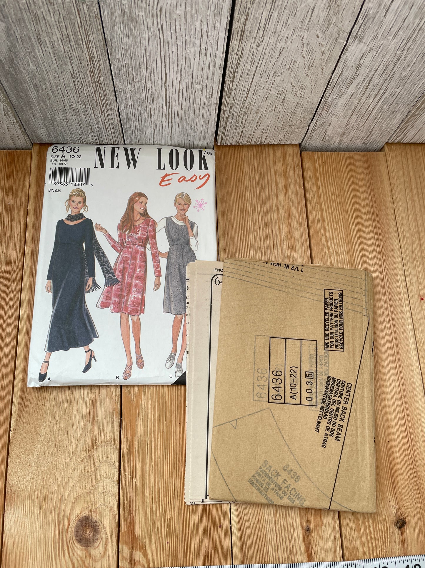 New Look 6436 Misses Dress Plus Size 10-22 New Uncut FF