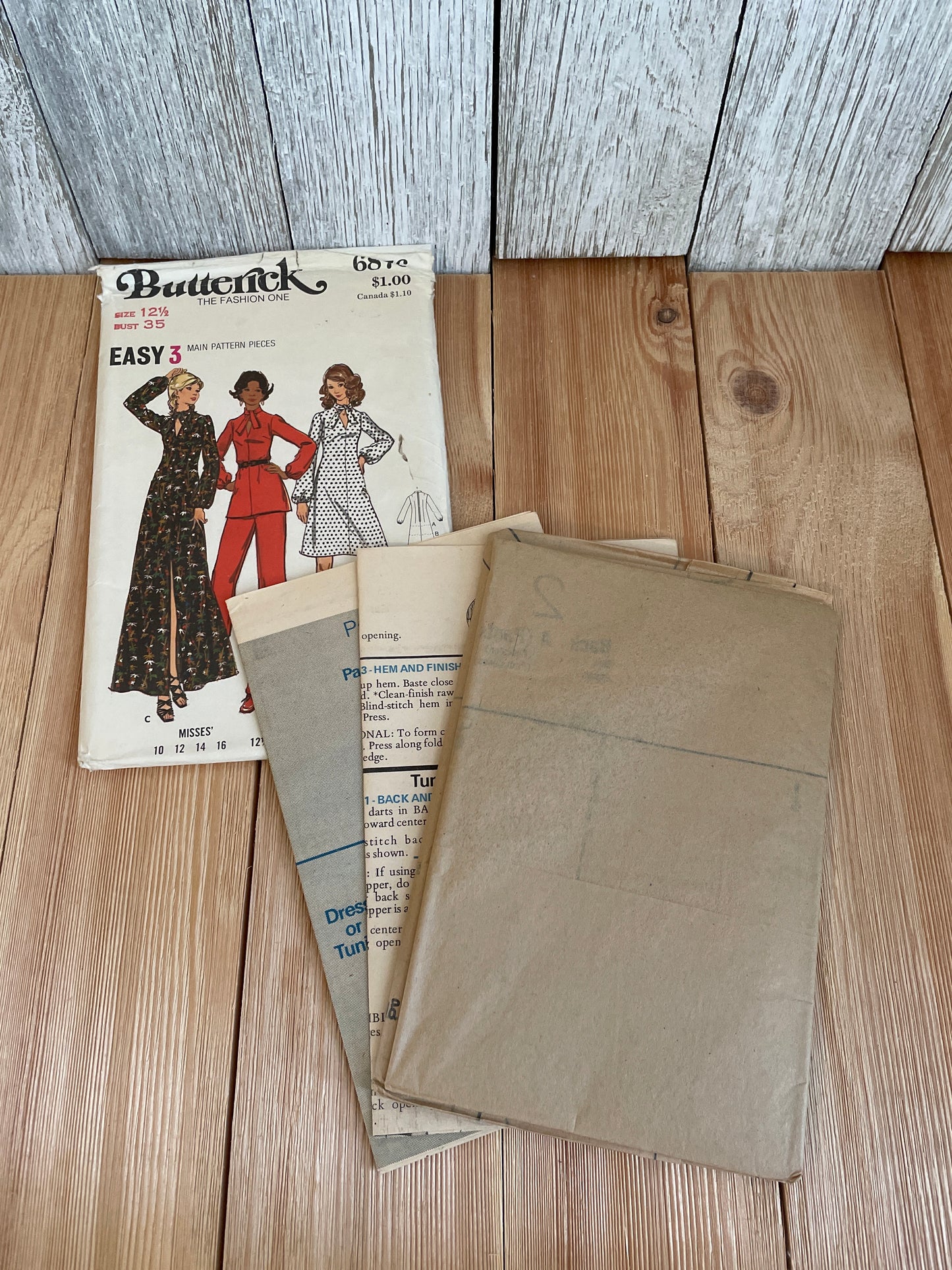 Buttrick 6876 Half Size Dress Tunic Pants Size 12.5 Pattern UNCUT FF