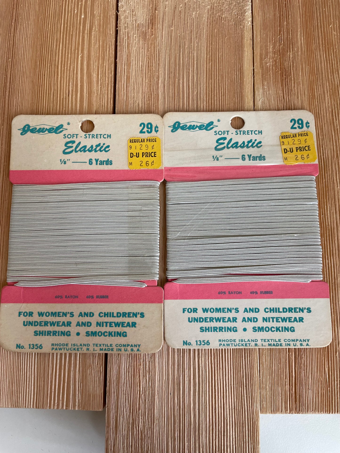 Vintage NOS Elastic Cording Stretch Elastic Pick your Notion