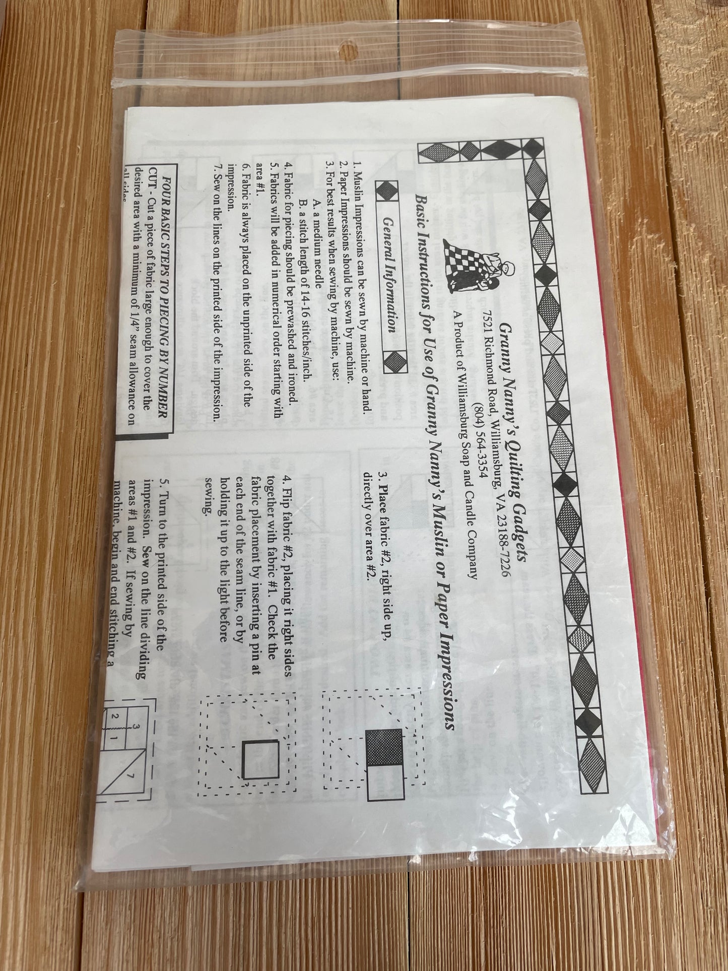 Granny Nanny Quilting Gadgets Sewing Pattern Christmas Pick your Pattern