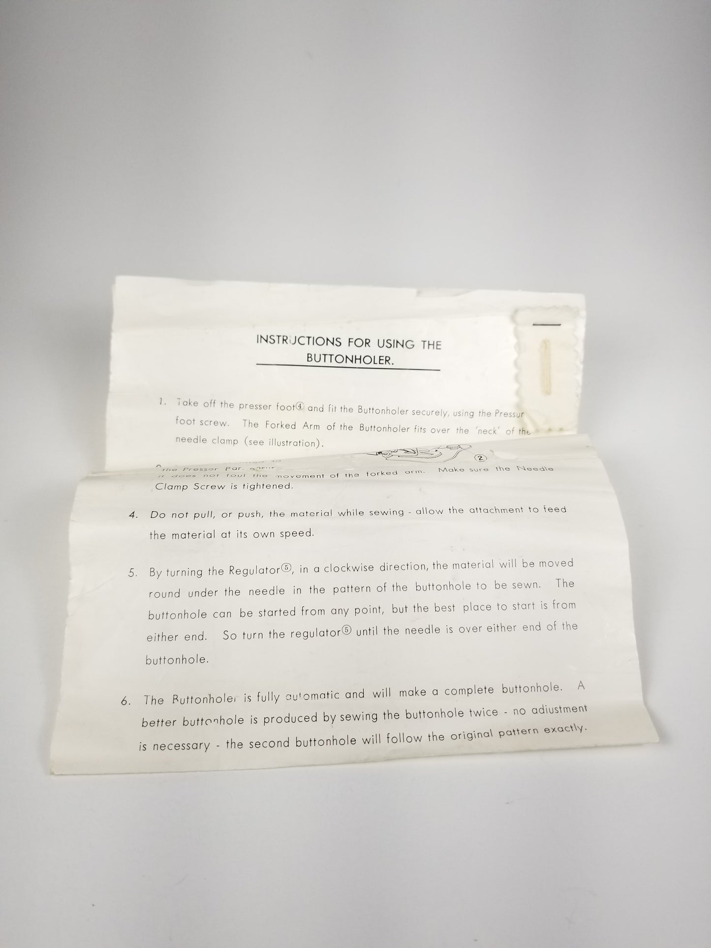 Vintage Ruby Buttonholer R/B Type with Box Instructions and Plate