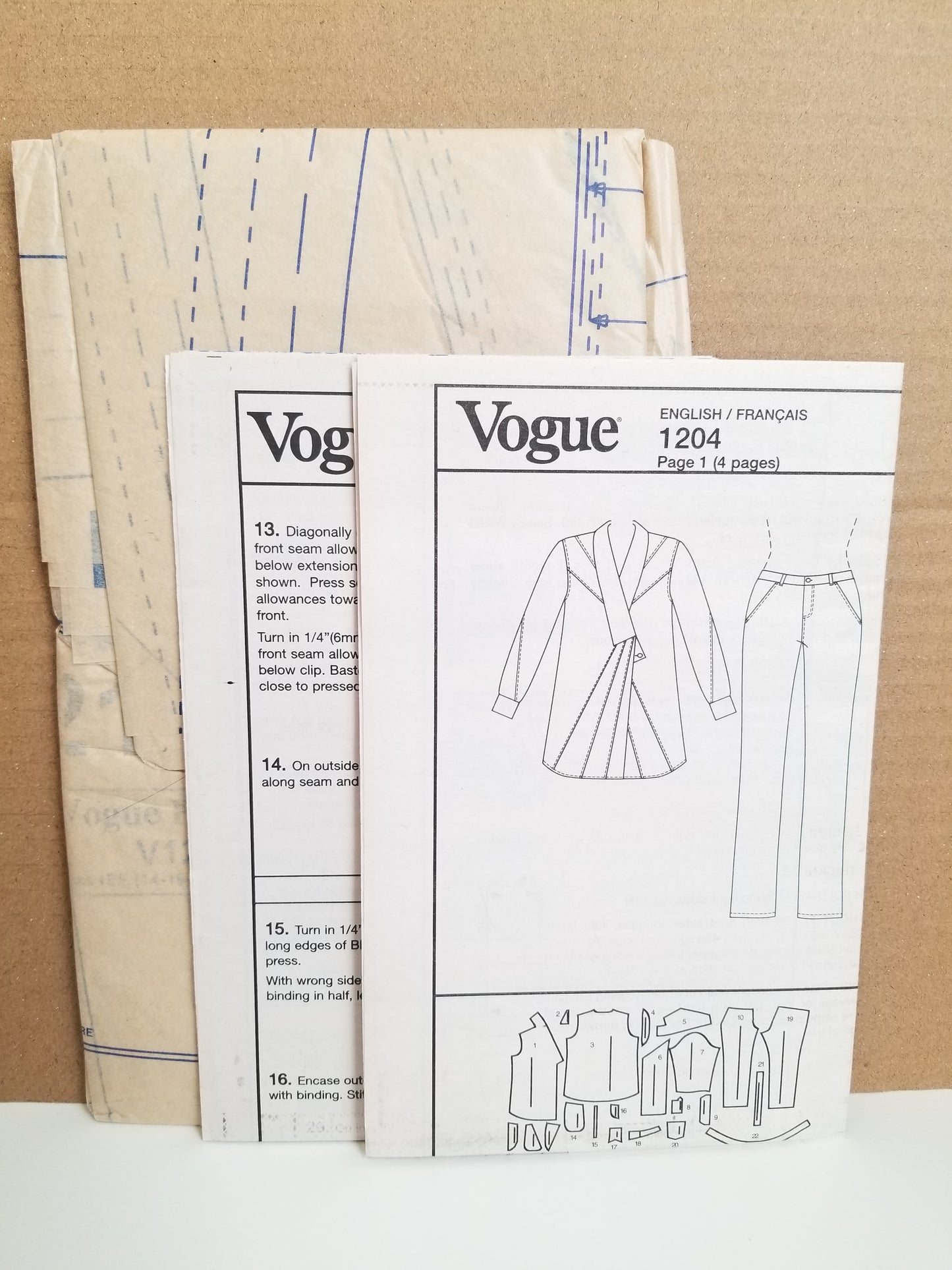 Vogue V1204 Misses Tunic and Pants Size 14-20 Pattern Uncut FF