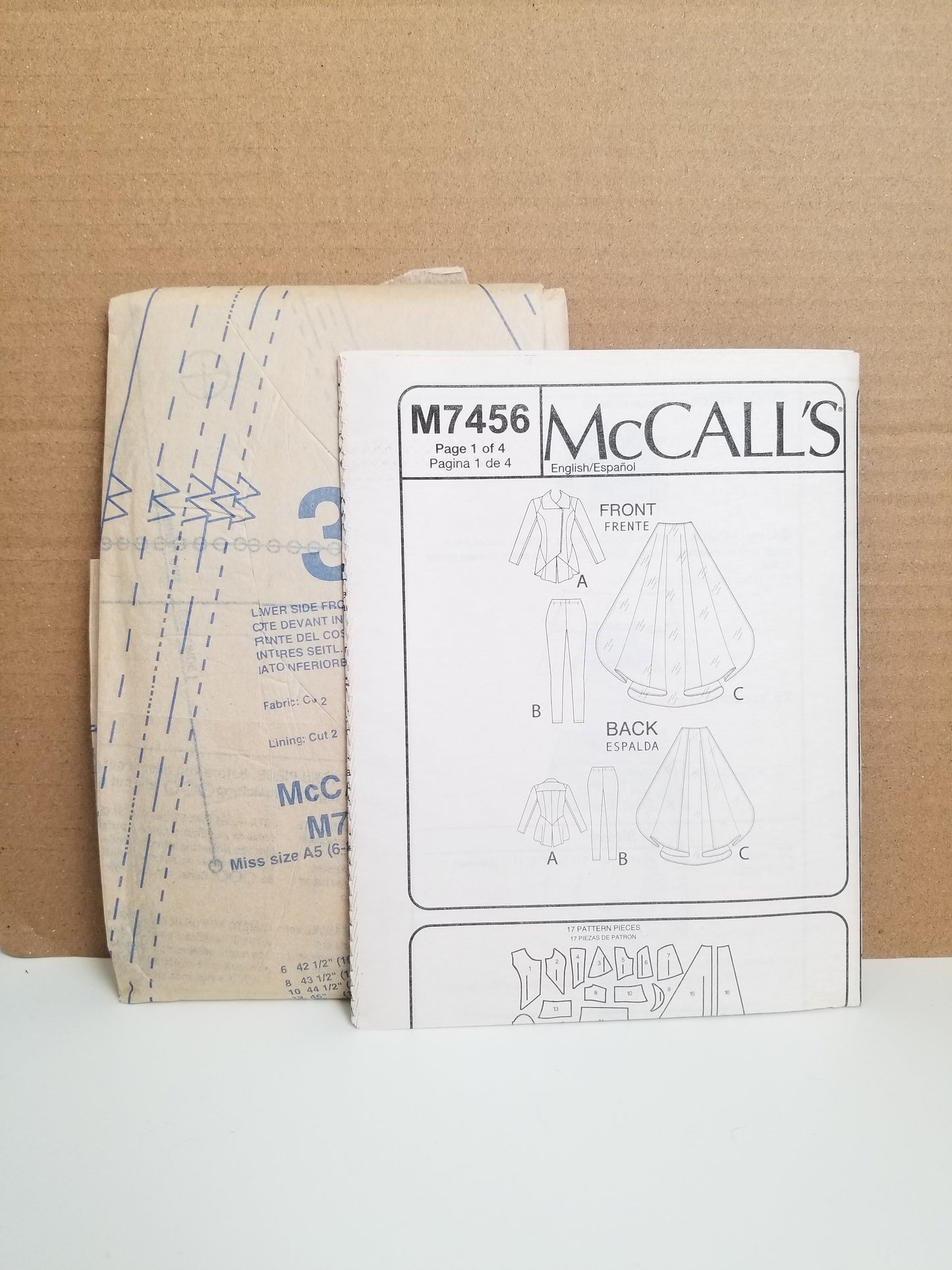 Mccalls M7456 Gothic Witch Vampire Leather Costume Halloween Size 6-14 Pattern Uncut FF