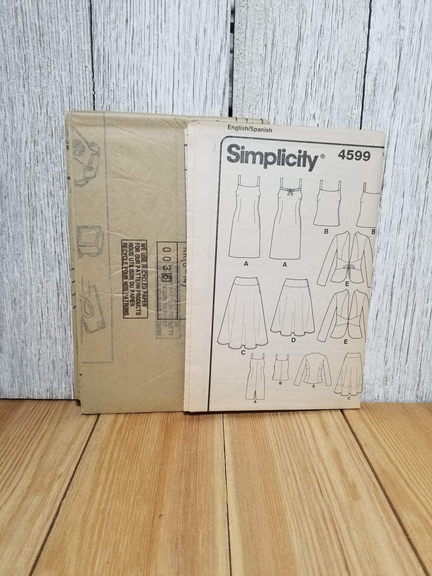 Simplicity 4599 Misses Dress Top Skirt Jacket Sizes 8-14 Uncut FF Sewing Pattern