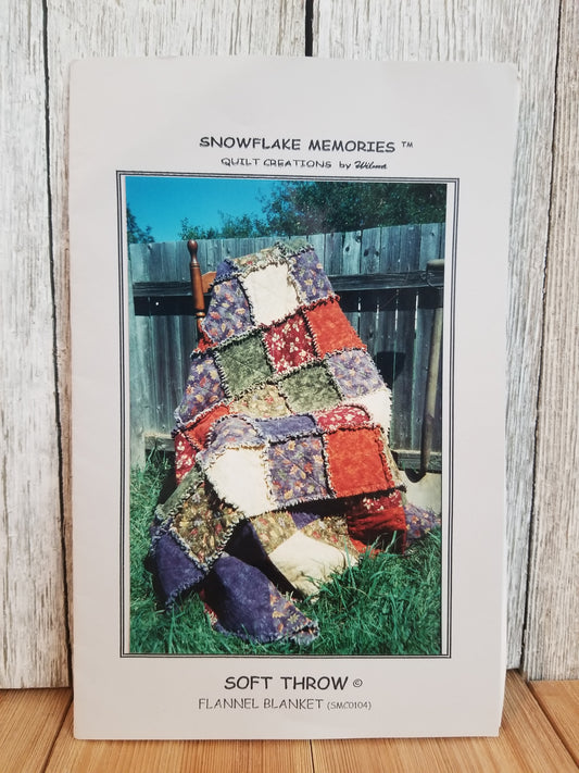 Snowflake Memories Quilt Creations Pattern Soft Throw Flannel Blanket SMC0104