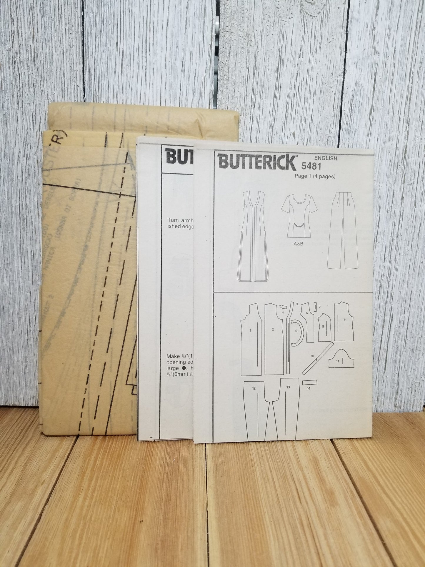 Butterick 5481 misses Long Sleeveless Jacket Duster Size 14-18 Uncut FF Sewing Pattern