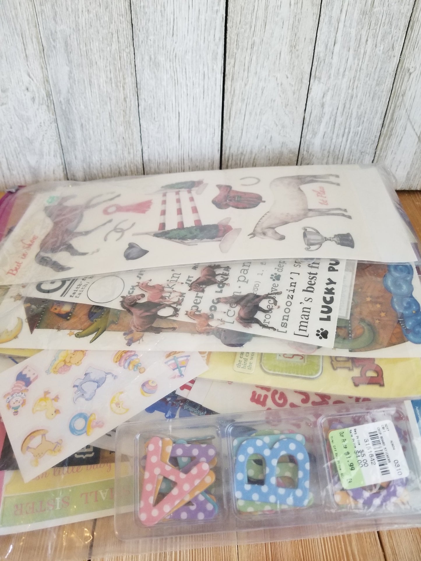 4 Pounds of Stickers Huge Lot Animal, Baby, Alphabet, Scrapbook