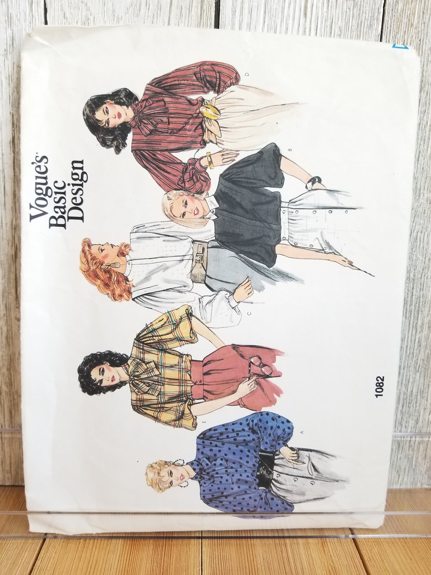 Vogue 1082 Basic Design Pattern Misses' Blouses Size 12 Uncut FF