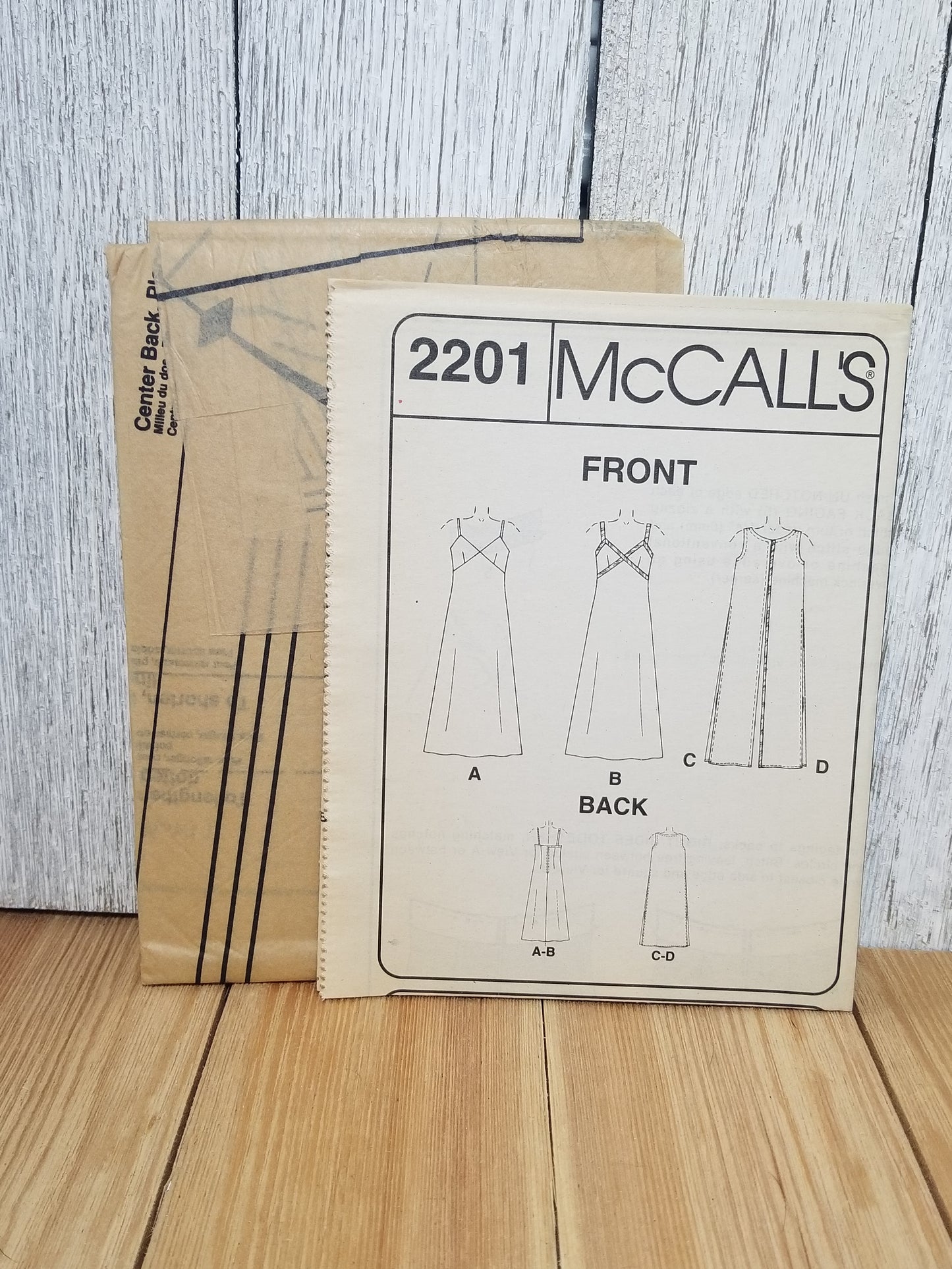 McCall's 2201 Misses Slipdress Overdress Size 6-10 Uncut FF Sewing Pattern Petit-able