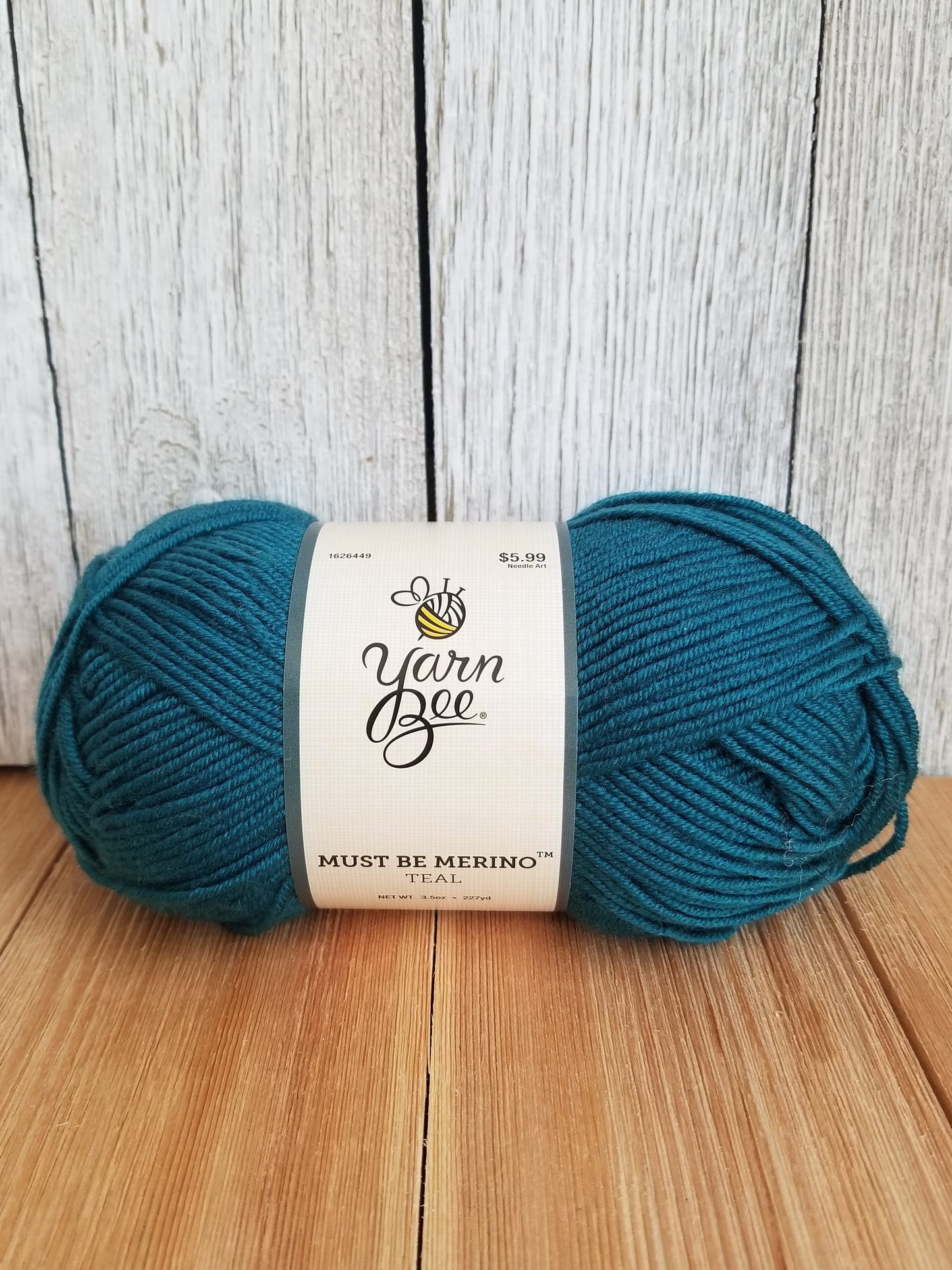 Yarn Bee Must Be Merino Teal 3.5oz Dk Weight Merino Blend yarn one skein
