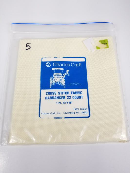 Charles Craft Cross Stitch Adia 22 Count Ivory New 12" x 18" 100% cotton