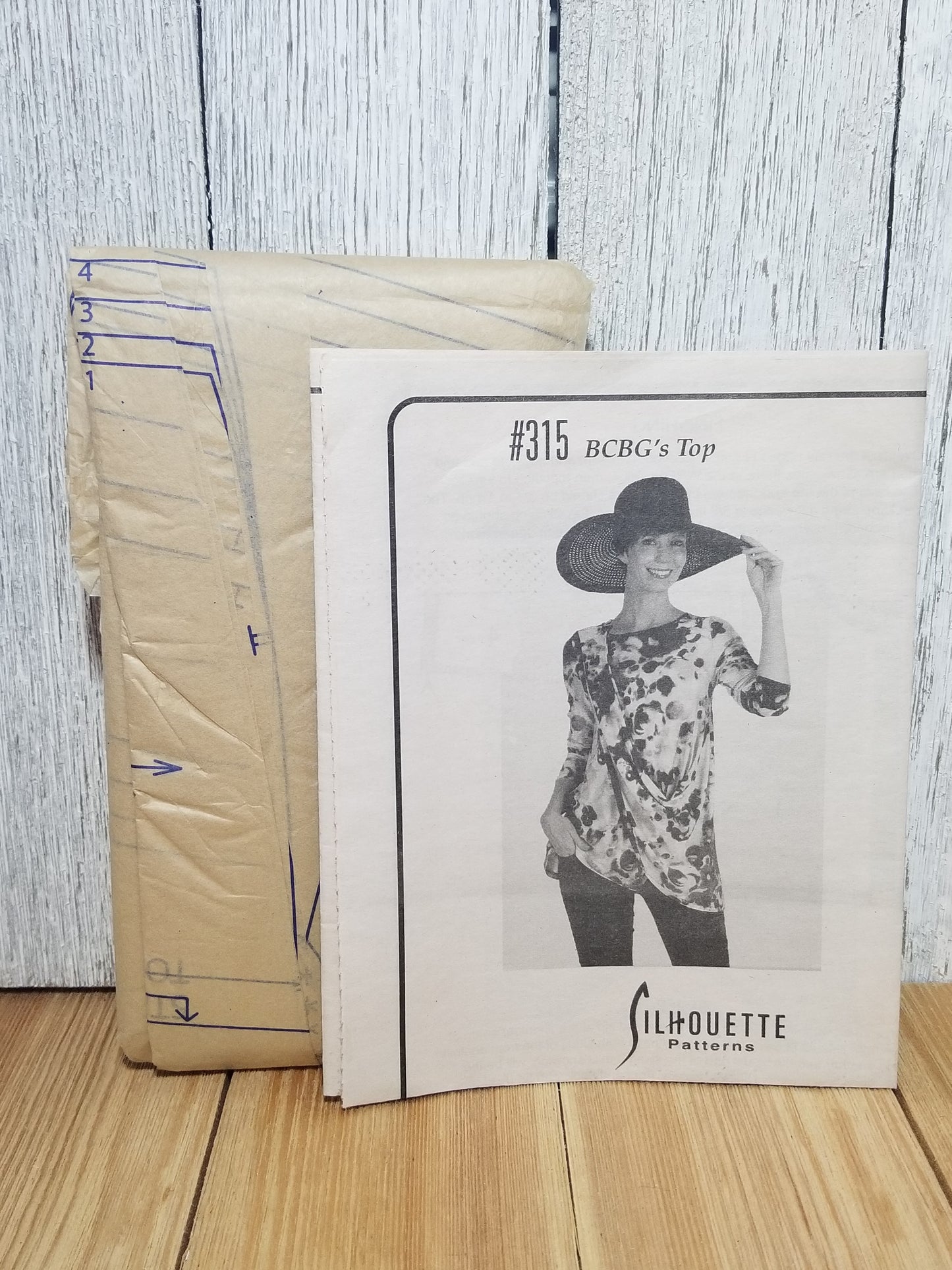 Silhouette # 315 BCBG's Top Size 1,2,3,4 5W-8W Fit to Size New Uncut FF Sewing Pattern