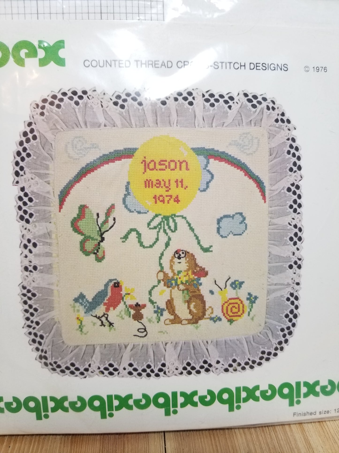 Ibex 1976 Cross Stitch Kit for Baby Nursery Customizable New NOS