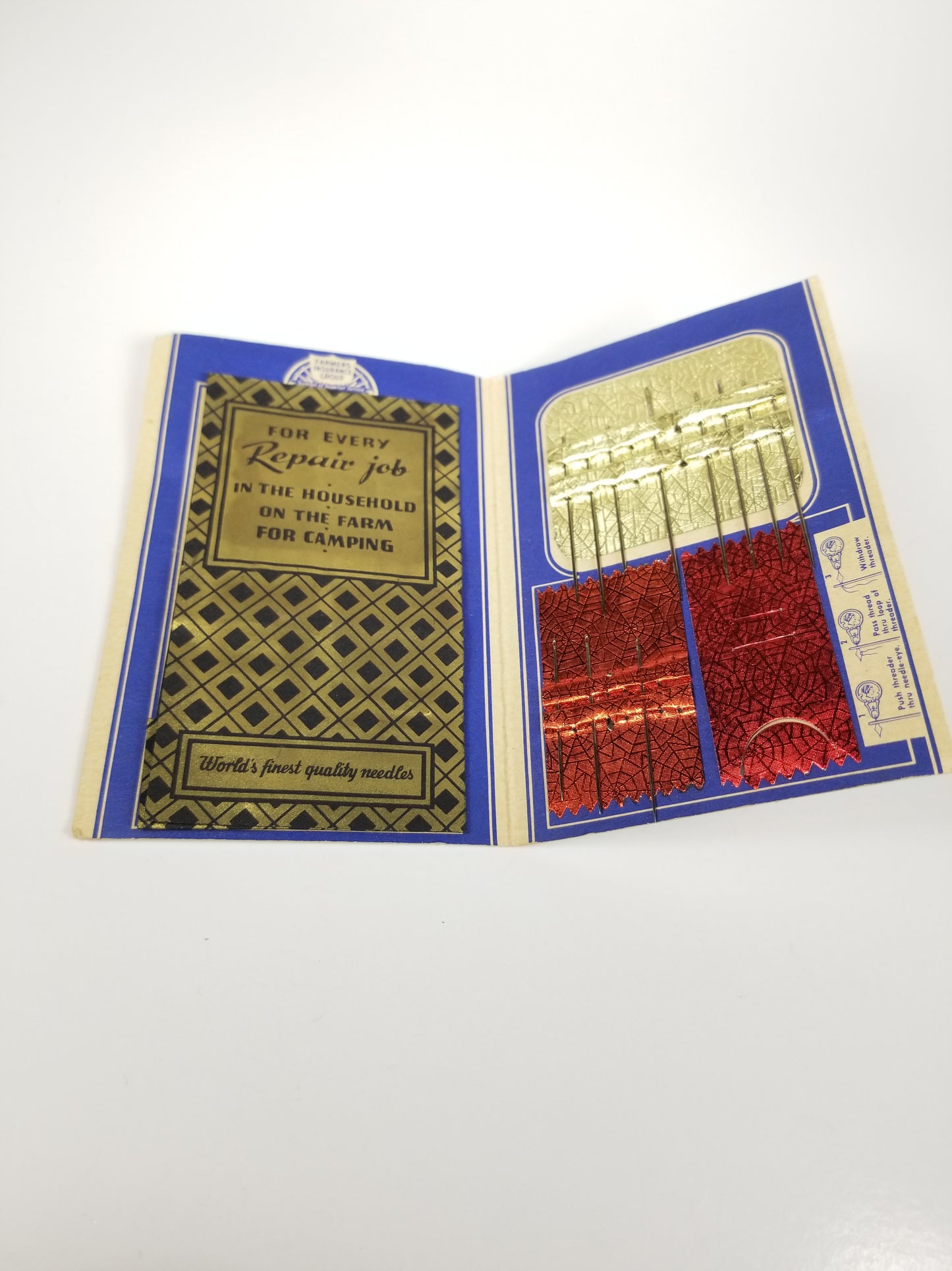 Lot of 6 Vintage/Antique Sewing Needle Books Advertising Rose Safeway Ralphs Red Owl Farmers