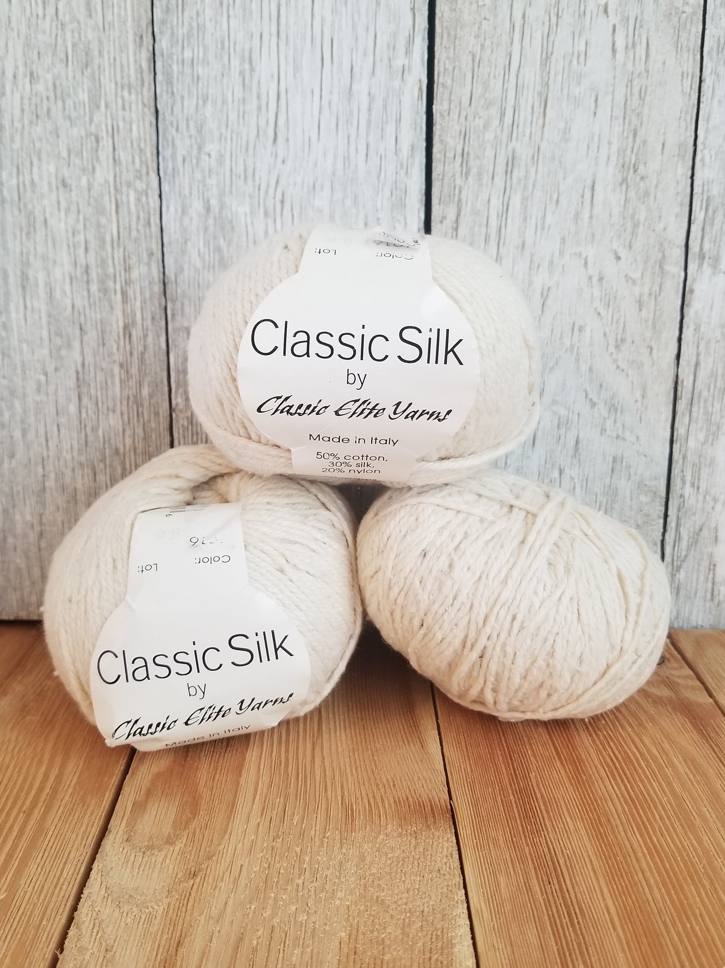 Classic Silk Classic Elite Yarns Cream 6916 3 skein bundle