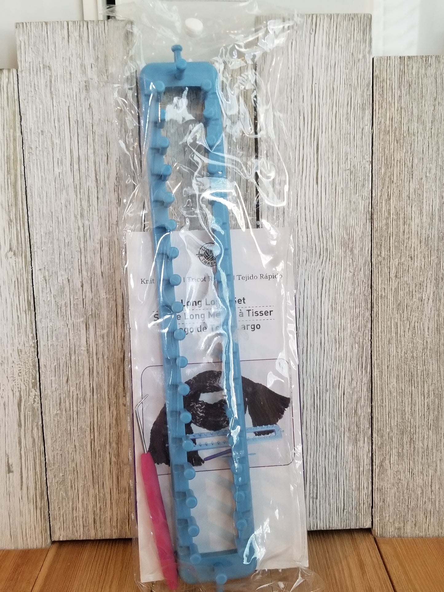 Knit Quick Long Loom and Hook Kit 13.8" 3 pc Loops and Threads Blue