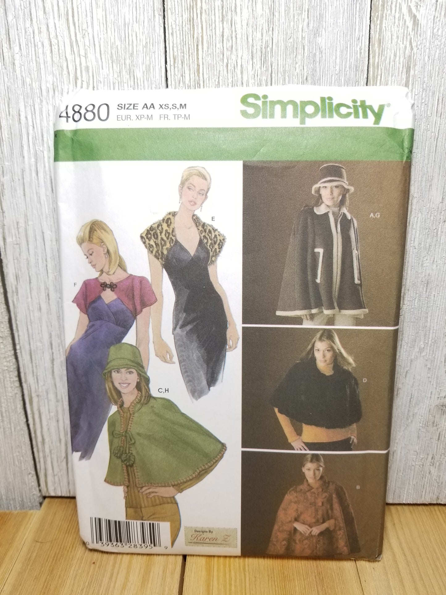 Simplicity 4880 0538 Sewing Pattern Evening Capes Capelets Shrugs Size XS S M Uncut FF