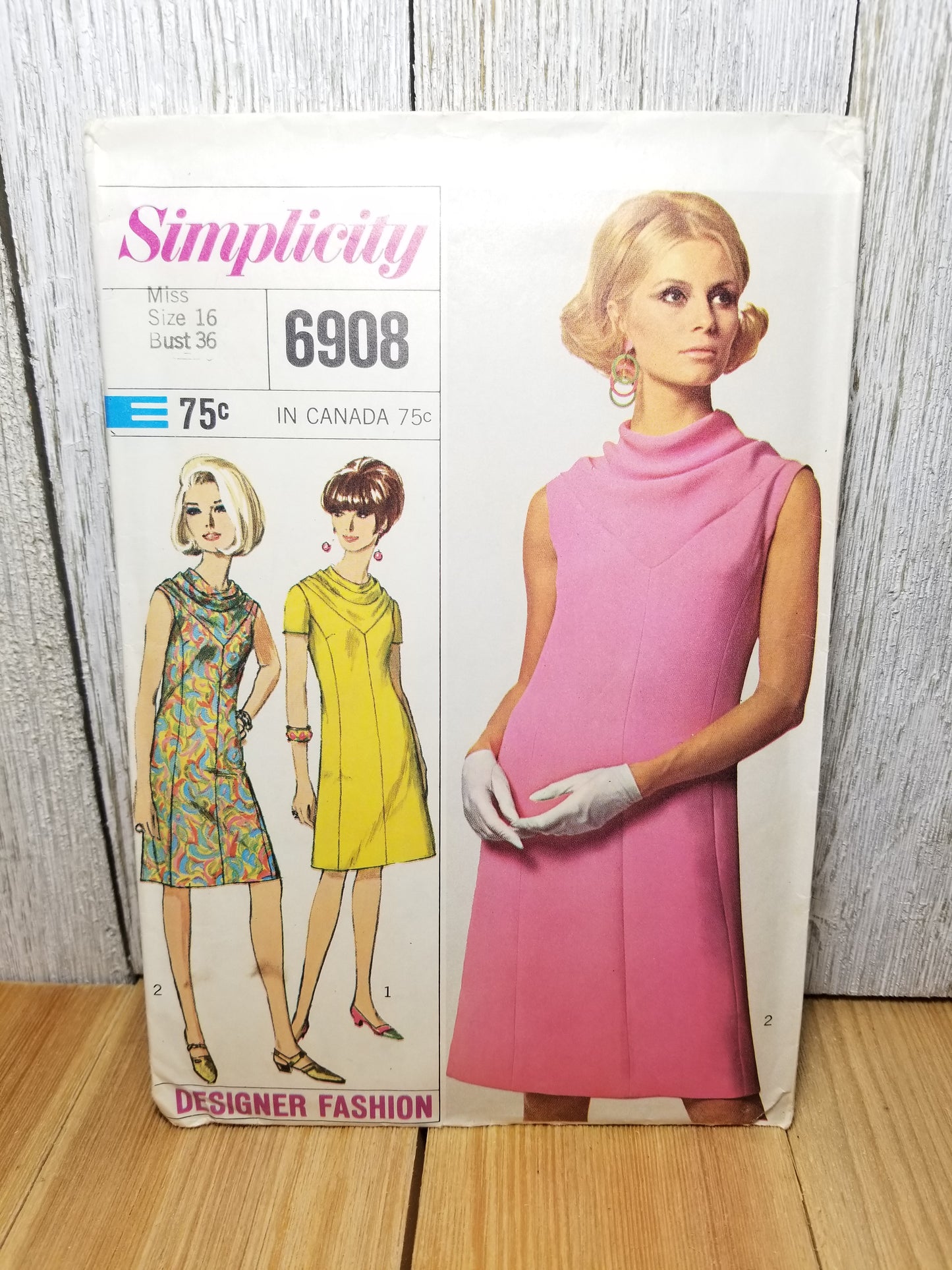 Simplicity 6908 Misses one piece dress Size 16 Uncut FF