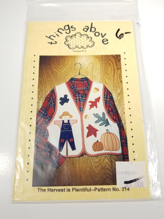 The Harvest is Plentiful Applique pattern Sewing Pattern Halloween