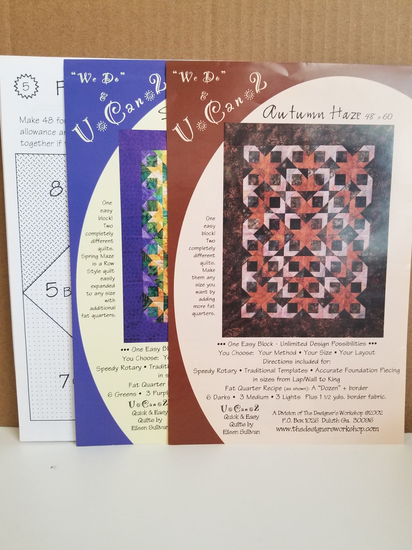 2-in-1 Quilt pattern Autumn Haze Spring Maze Designer's Workshop Halloween