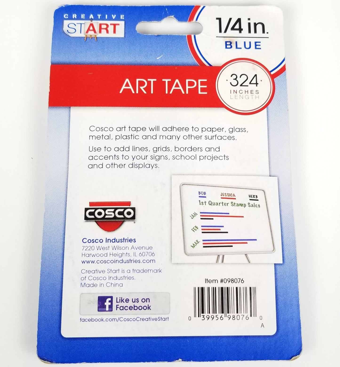 Cosco Creative Start Art Tape 1/4" Blue
