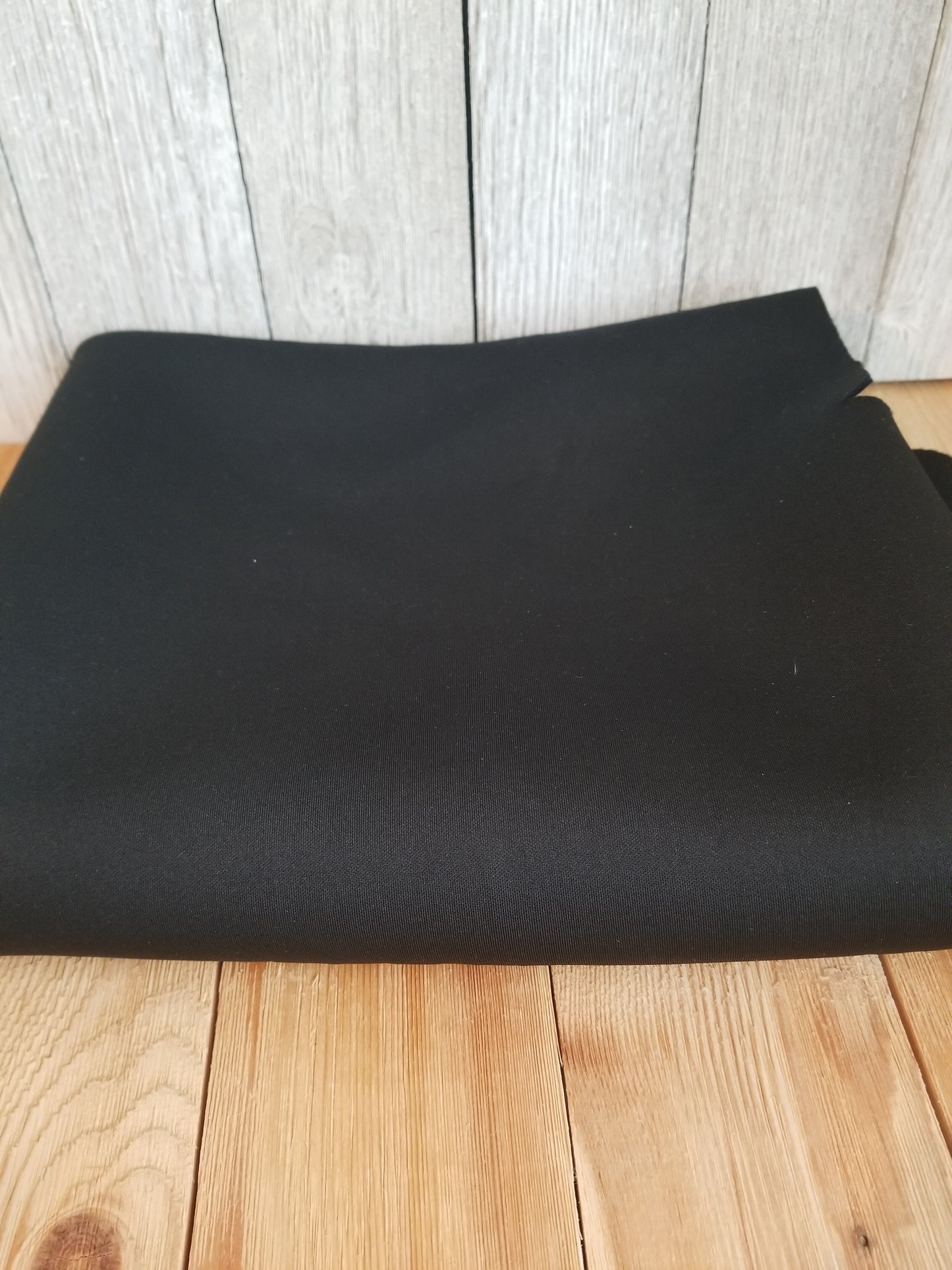 Navy Dark Blue and Black Scuba Neoprene Fabric Lot of 2