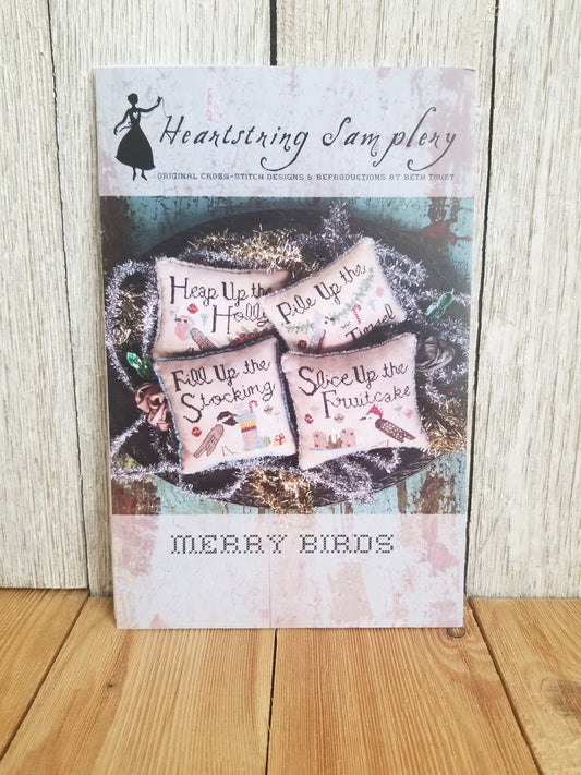 Merry Birds Heartstring Samplery Cross Stitch Pattern Christmas