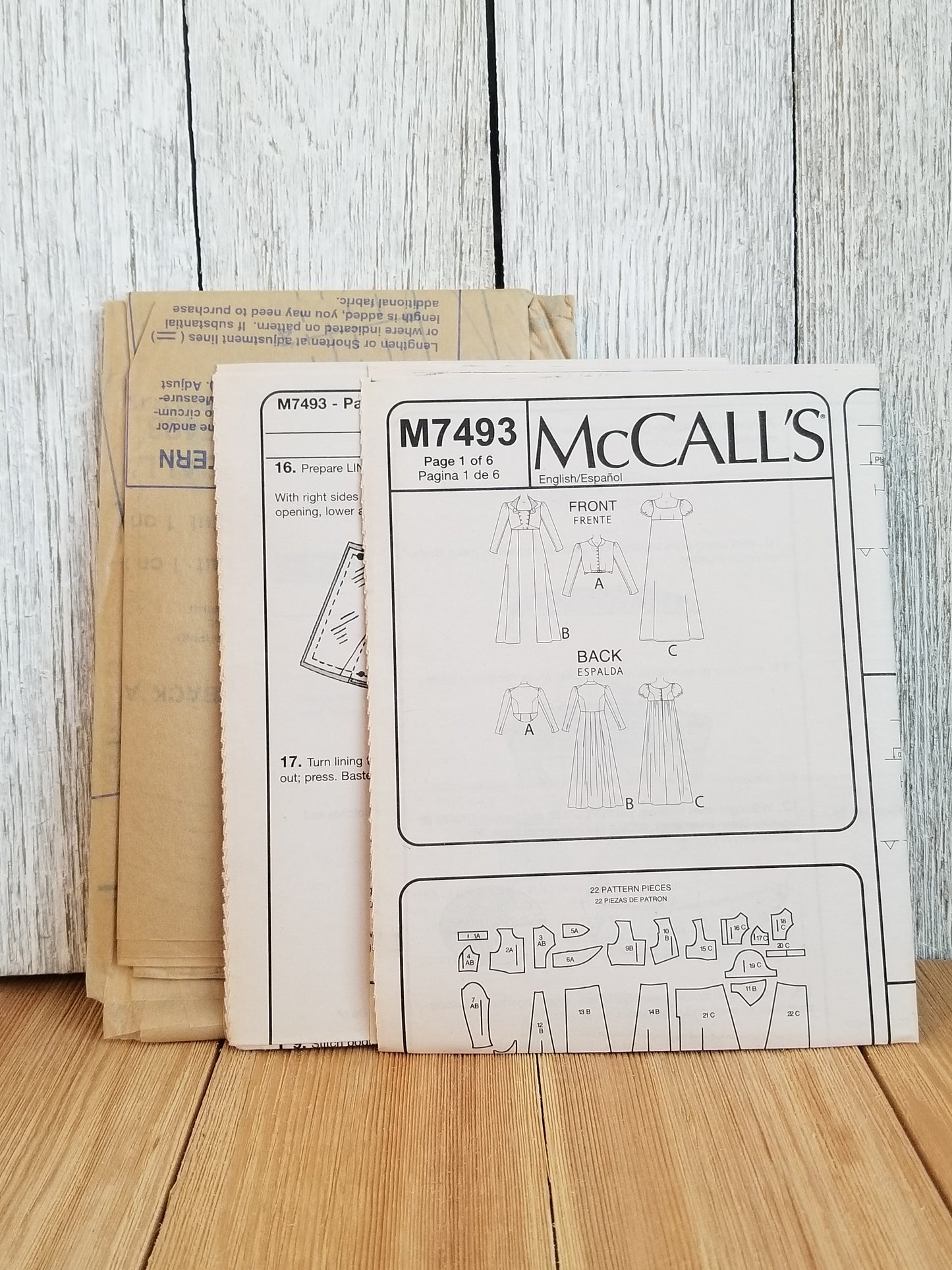 Mccalls M7493 Misses Regency Style Empire Dress Jacket and Coat Costume Halloween Size 6-14 and 14-22 Pattern Uncut FF