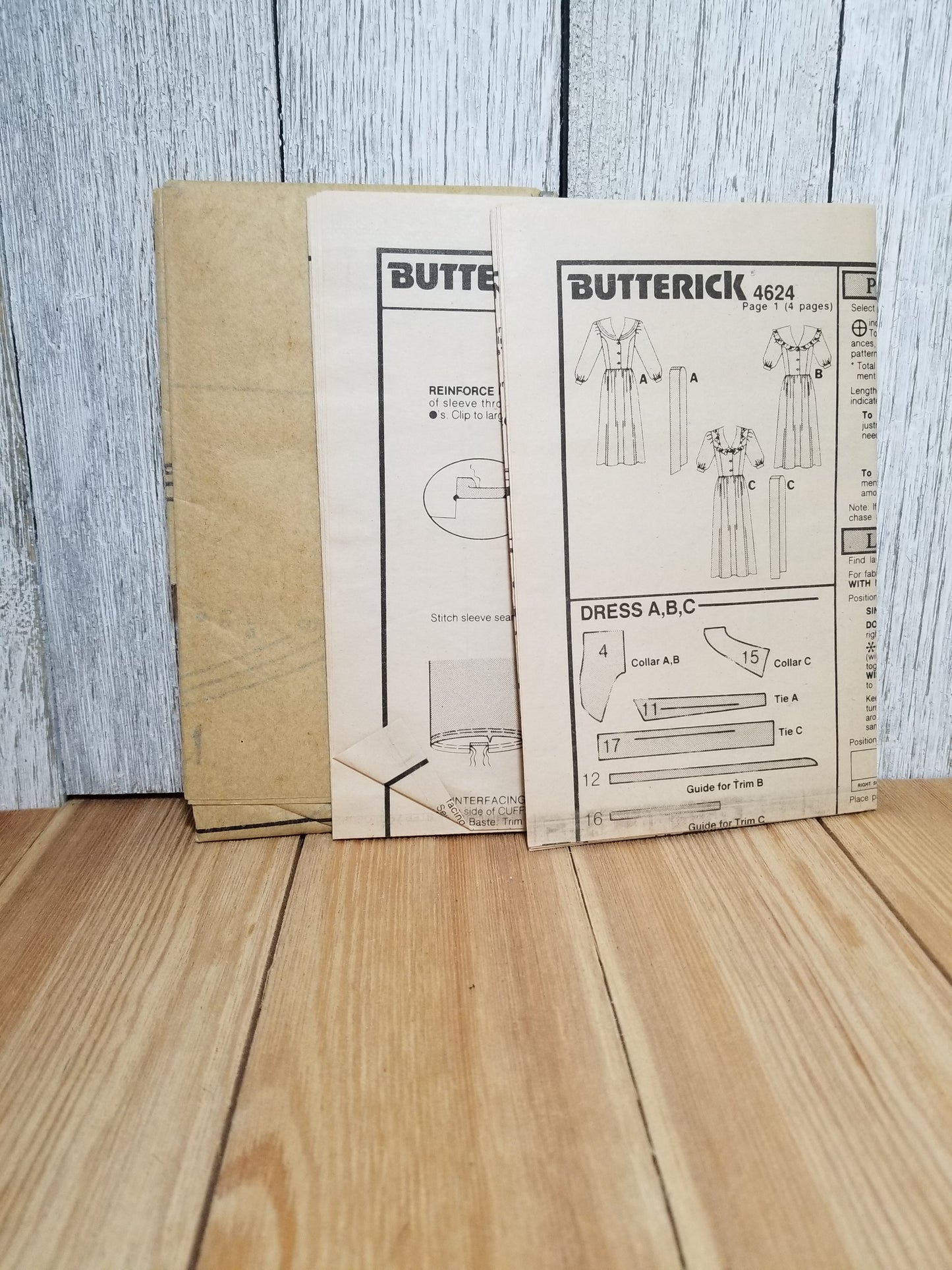 Butterick 4624 Misses 80's Dress Size 6-10 Uncut FF Sewing Pattern